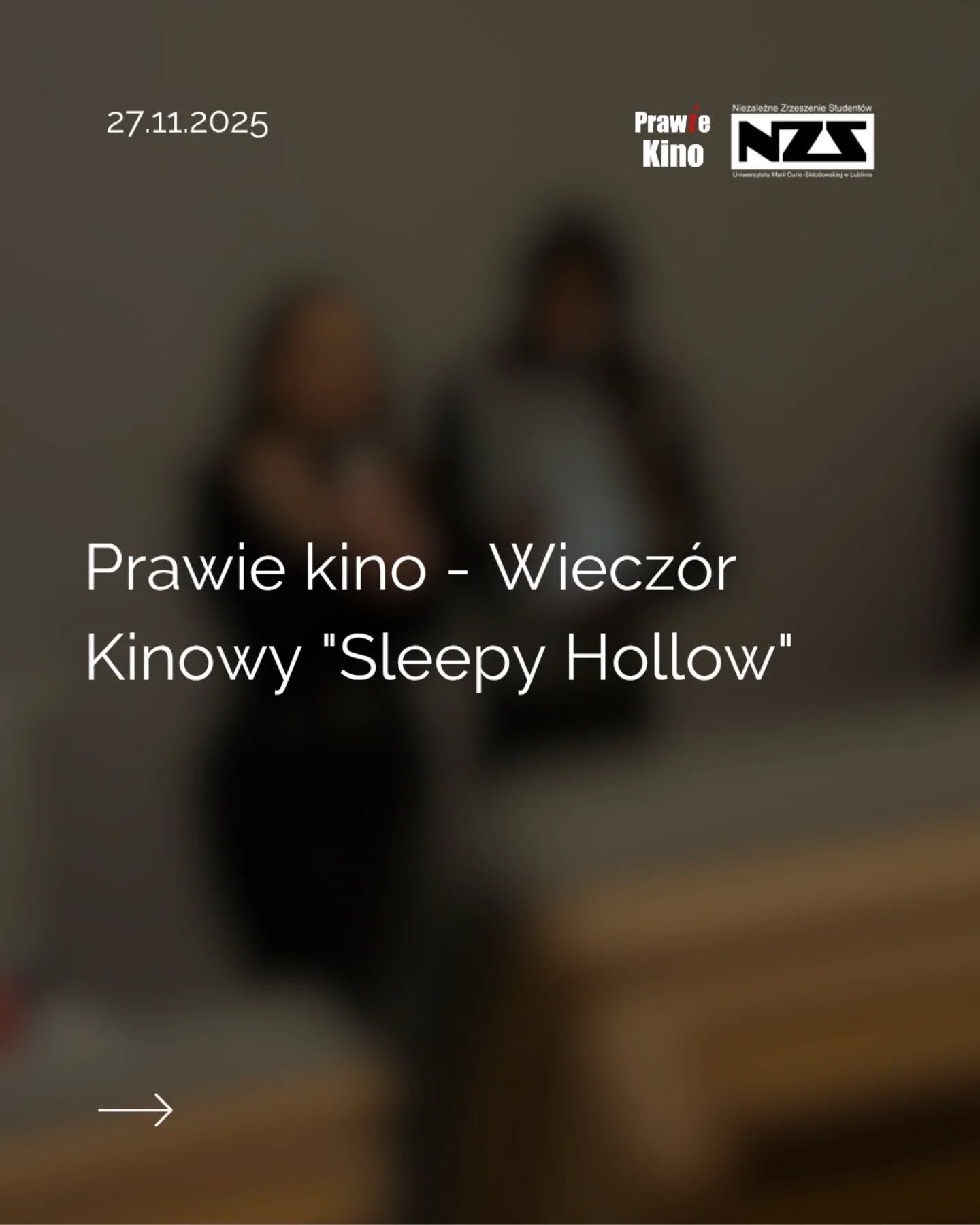 Obrazek wprowadzający postu na temat wieczoru filmowego organizowanego przez NZS UMCS